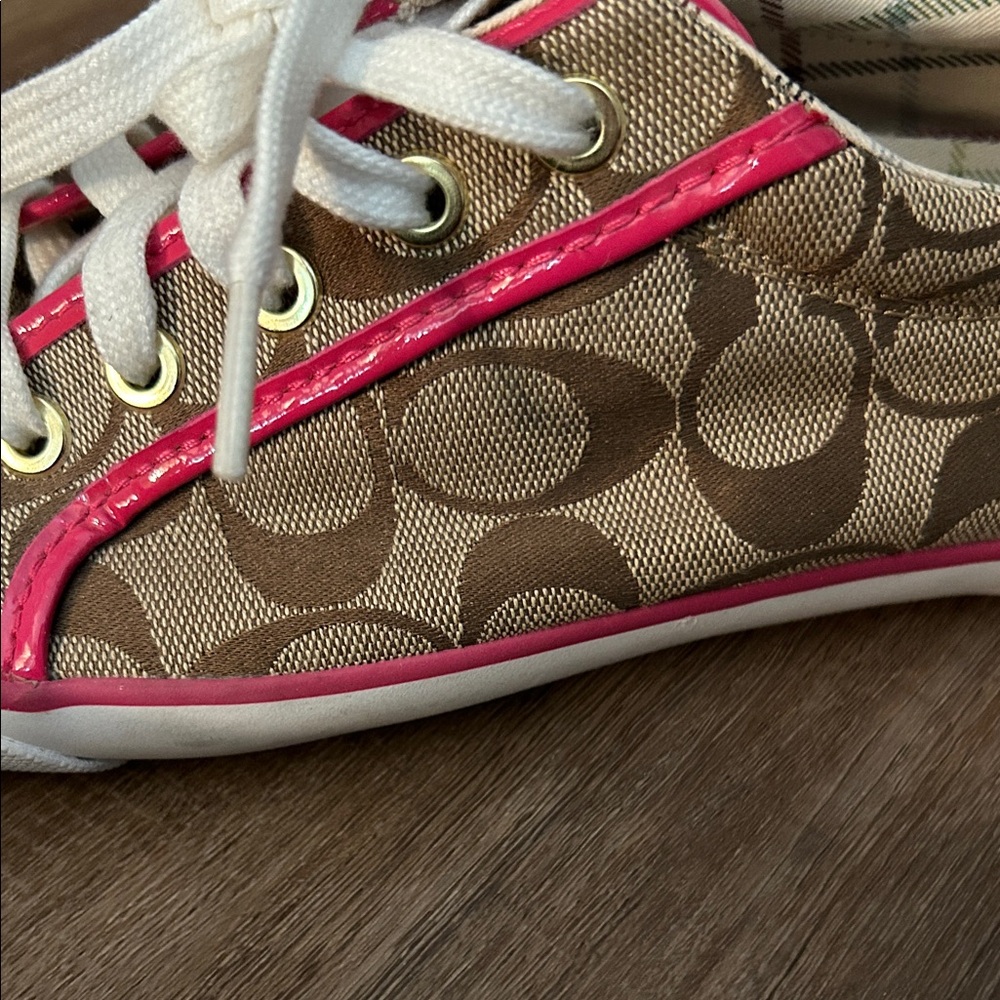 Coach Pink and Tan Sneakers - Picture 4 of 5